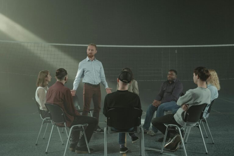 Group of People Sitting on Chair